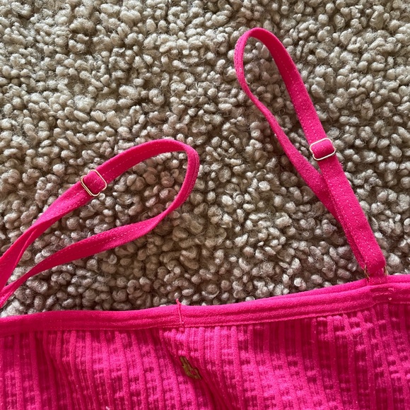 Spiritual Gangster Wide Rib Bandeau Cami in Raspberry M/L - Picture 16 of 17